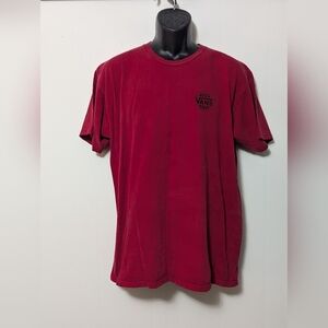 Men's Vans Red Short Sleeve Tee Classic Crew Neck Size Large